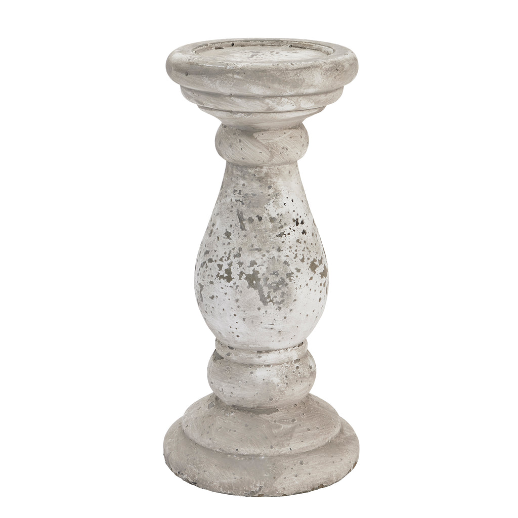 Large Stone Ceramic Candle Holder in stone