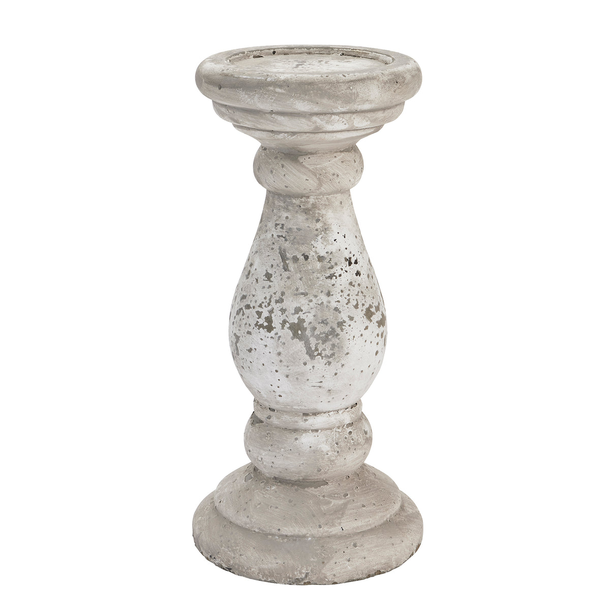 Large Stone Ceramic Candle Holder in stone