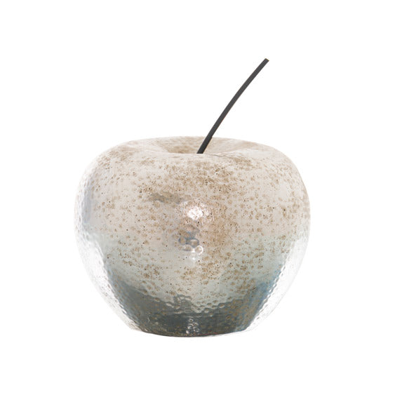 Silver Apple Ornament in silver, made from ceramic