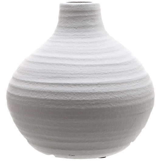 Amphora Matt White Ceramic Vase - HomenestUK