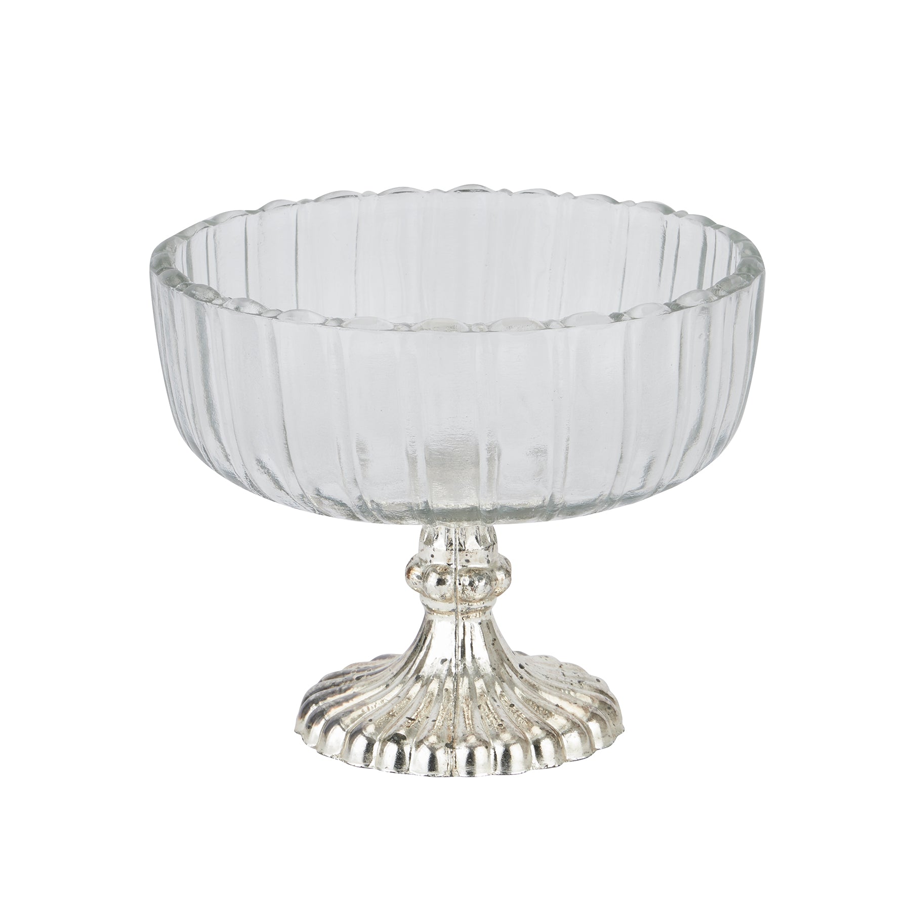 Small Fluted Glass Display Bowl Gifts & Accessories styled interior setting, luxury home decor