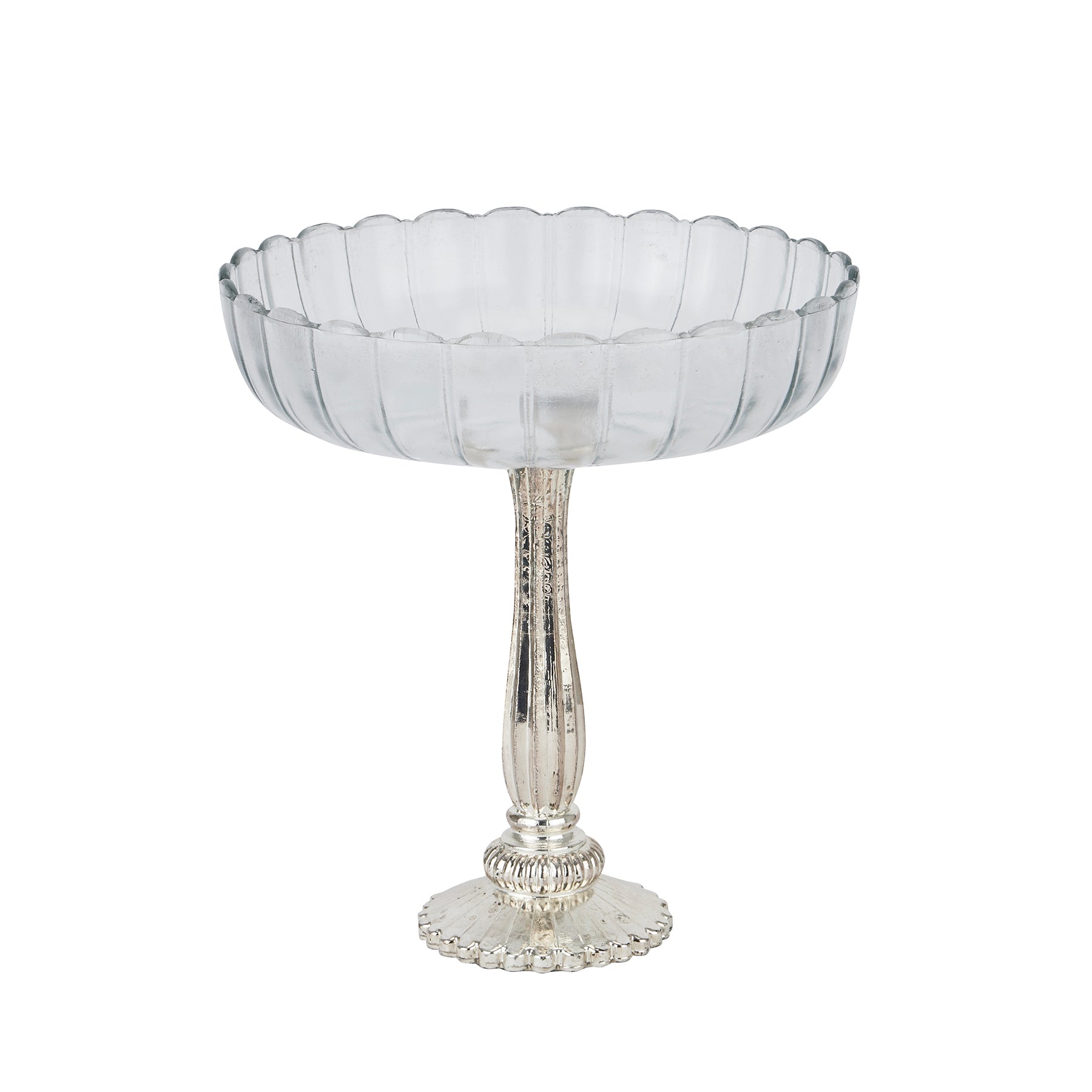 Large Fluted Glass Display Bowl Gifts & Accessories styled interior setting, luxury home decor