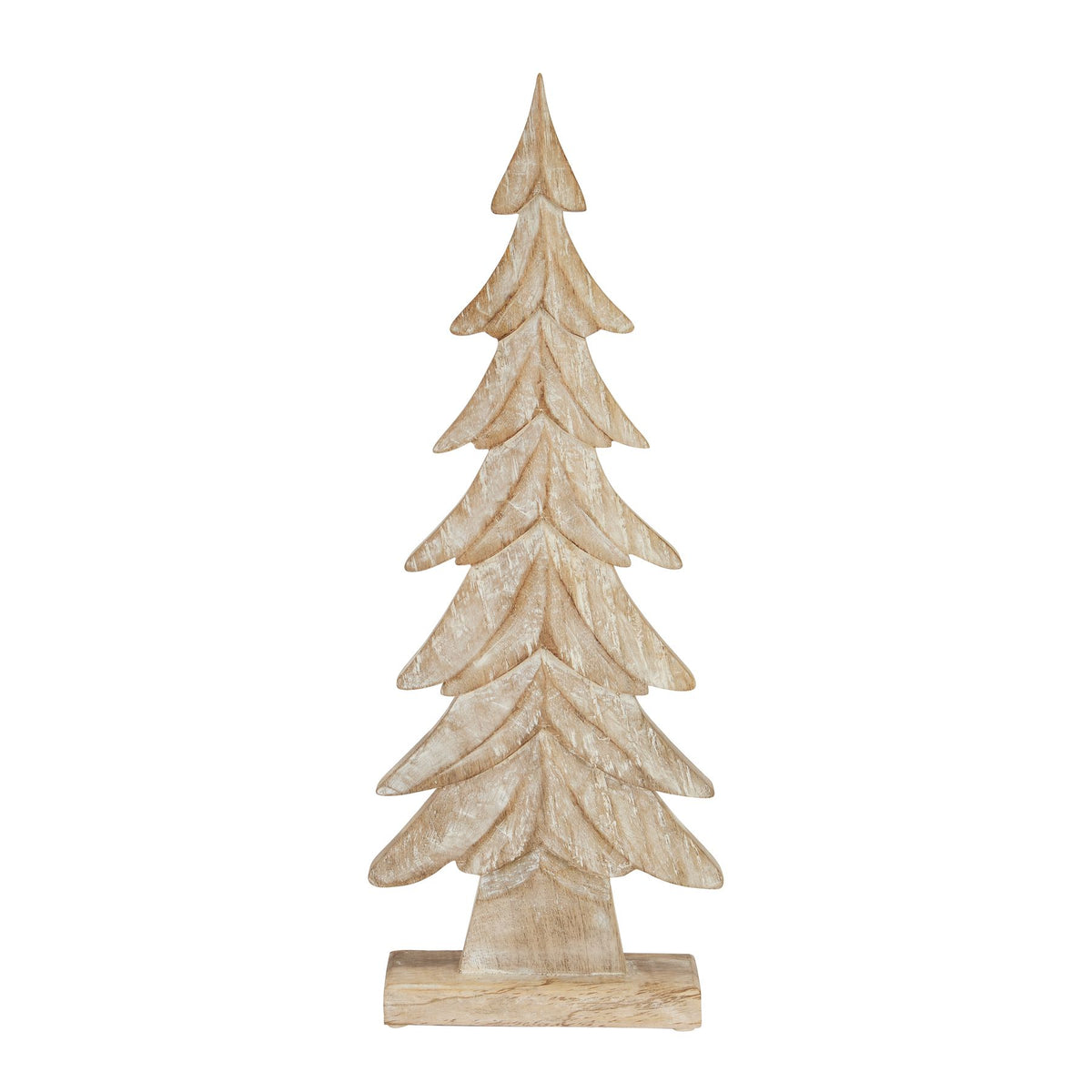 Carved Wood Christmas Tree in carved wood finish
