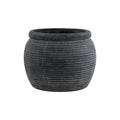 Amalfi Grey Rimmed Plant Pot CERAMIC Gifts & Accessories styled interior setting, luxury home decor