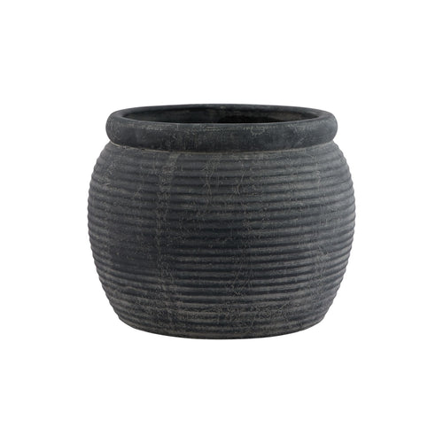 Amalfi Grey Rimmed Plant Pot