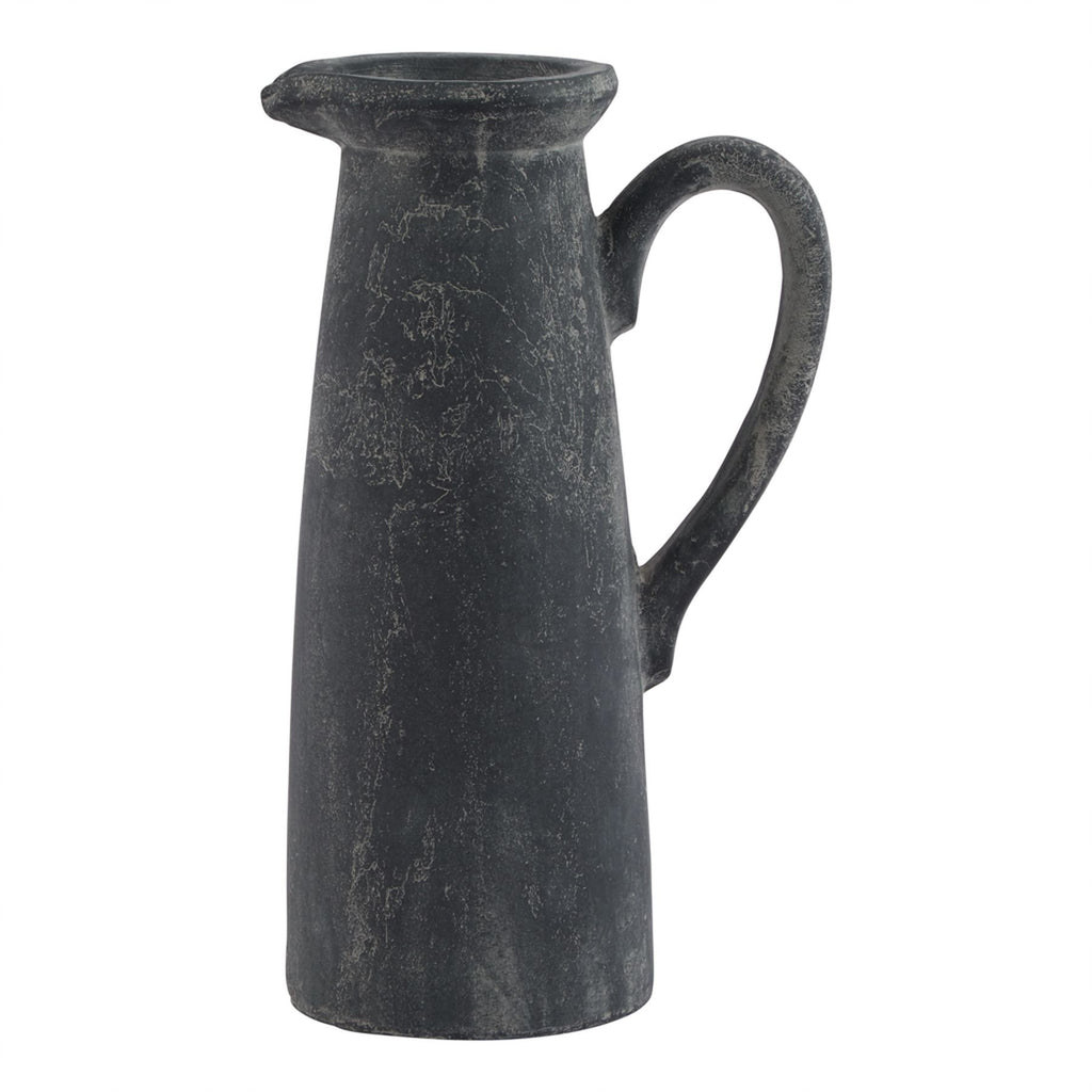 Amalfi Grey Tall Jug in grey, made from ceramic