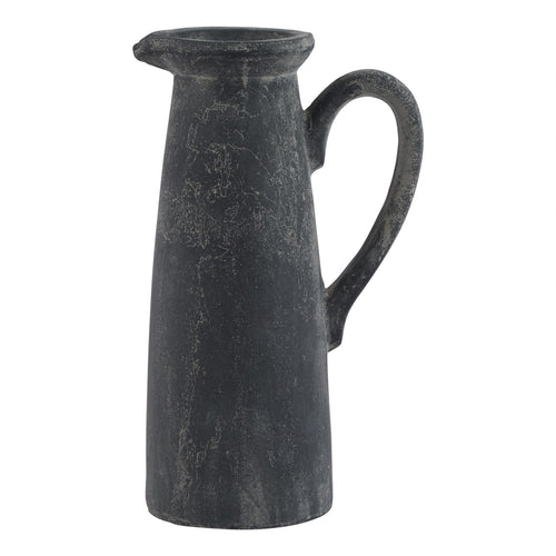 Amalfi Grey Tall Jug in grey, made from ceramic