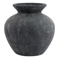 Amalfi Grey Vase CERAMIC displayed on a console table, luxury home decor