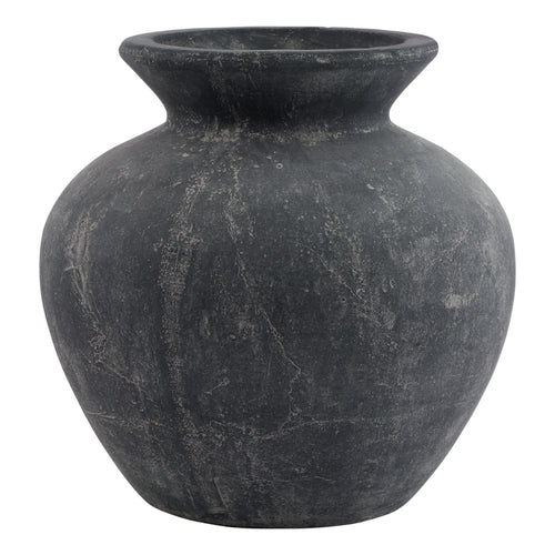 Amalfi Grey Vase in grey, made from ceramic