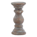 Siena Small Brown Column Candle Holder CERAMIC Gifts & Accessories styled interior setting, luxury home decor