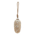 Antique Whitewashed Pine Cone Bauble in whitewashed finish