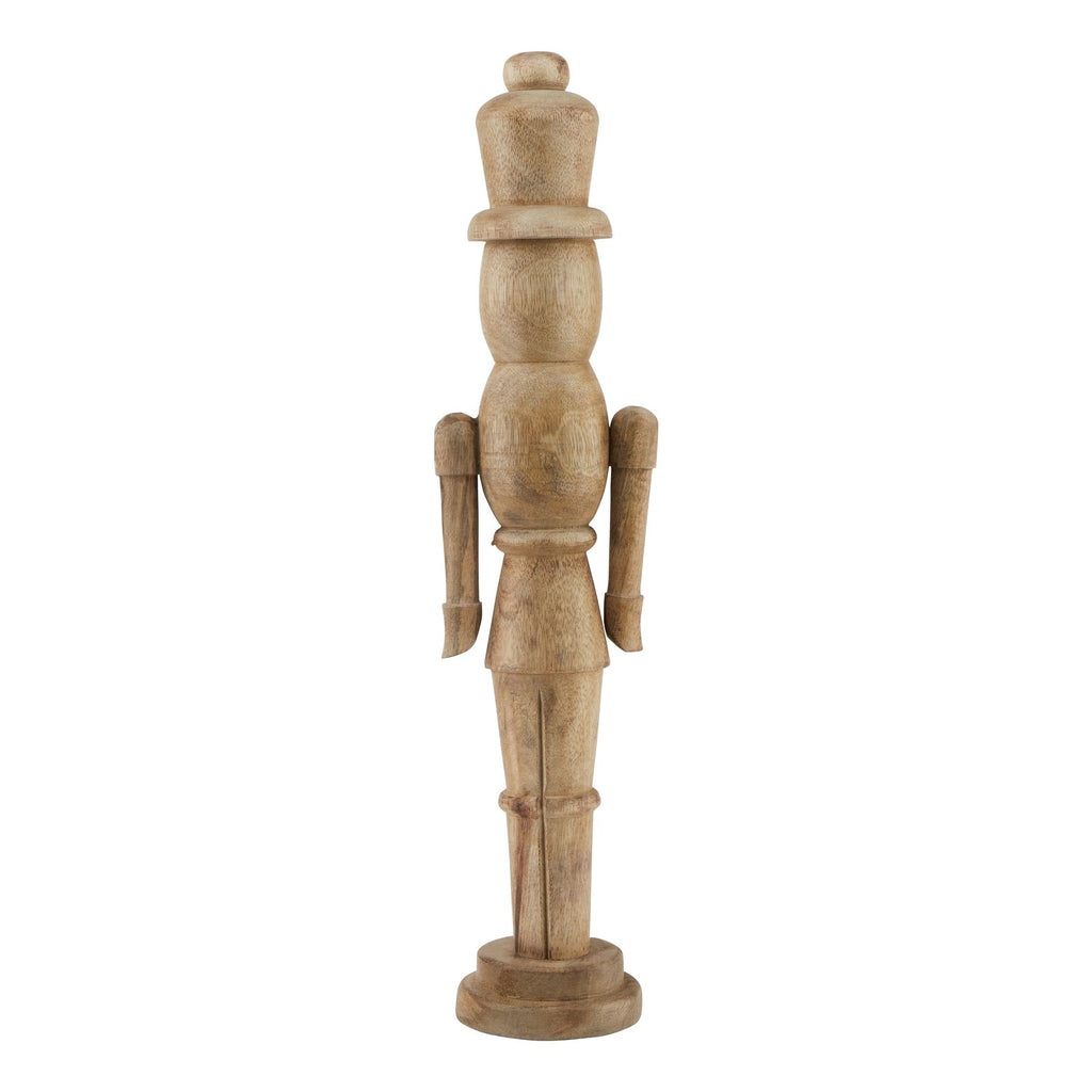 Natural Nutcracker Decoration in natural wood finish