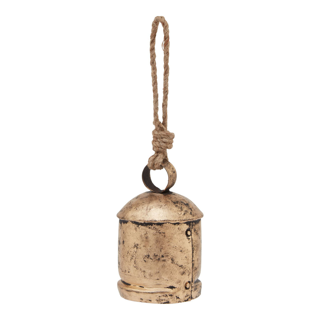 Antique Gold Bell Bauble in antique gold finish