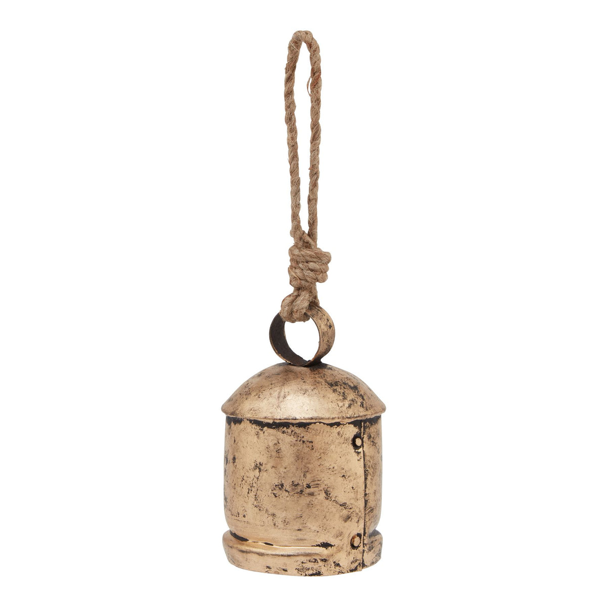 Antique Gold Bell Bauble in antique gold finish