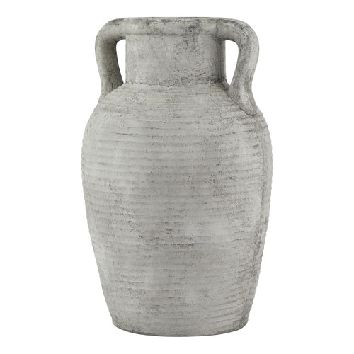 Athena Stone Large Amphora Pot in white, made from ceramic
