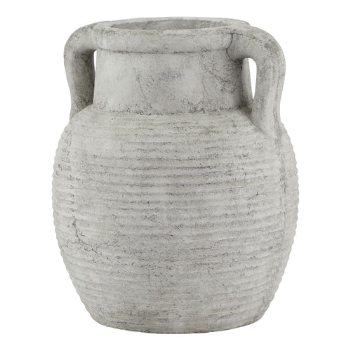 Athena Stone Amphora Pot in white, made from ceramic