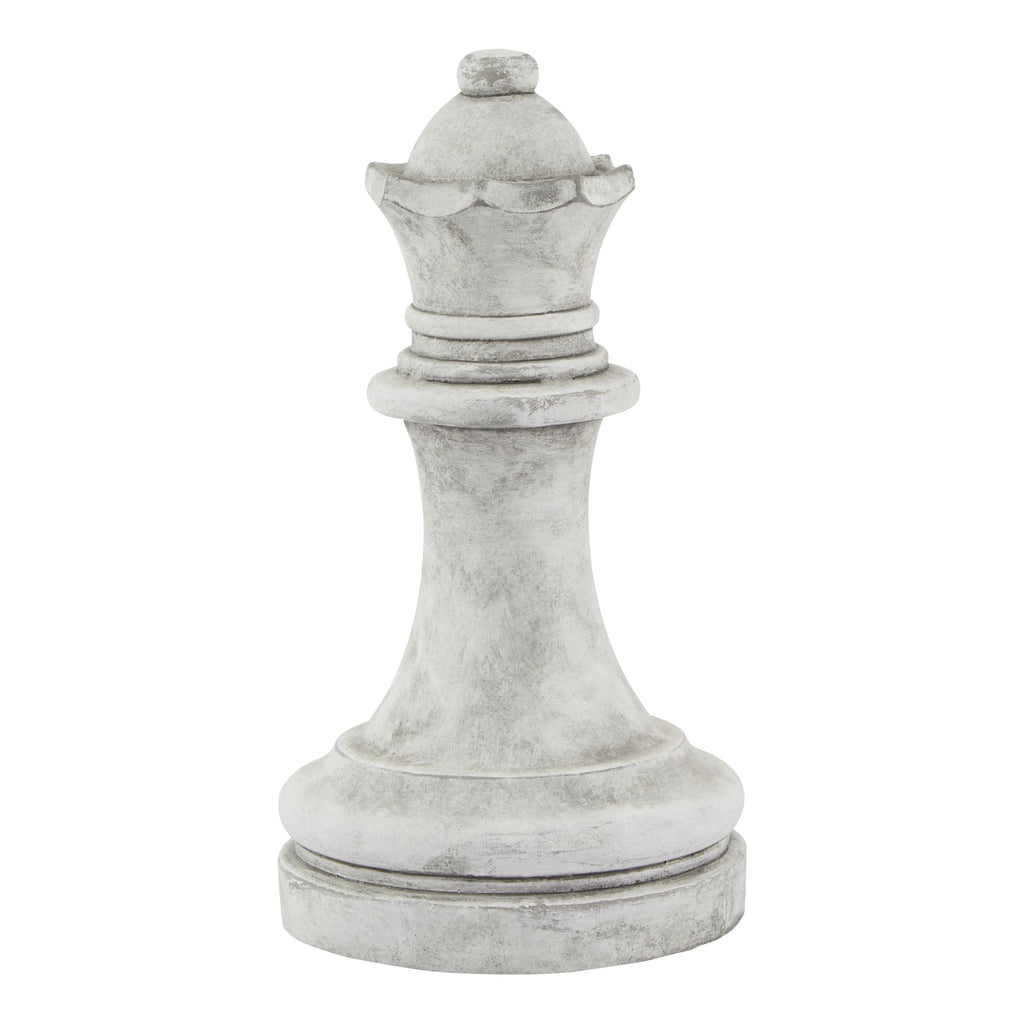 Athena Stone Queen Chess Piece in white, made from ceramic