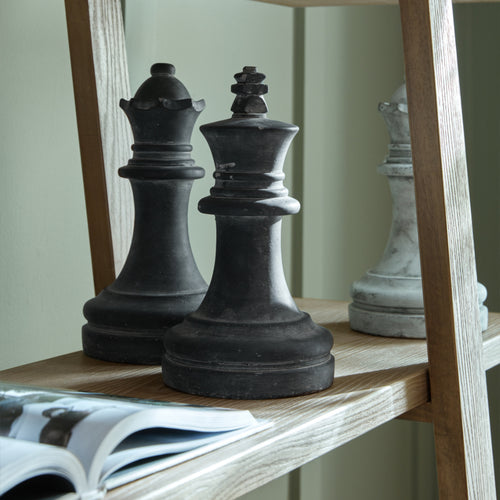 Amalfi Grey King Chess Piece in grey, made from ceramic