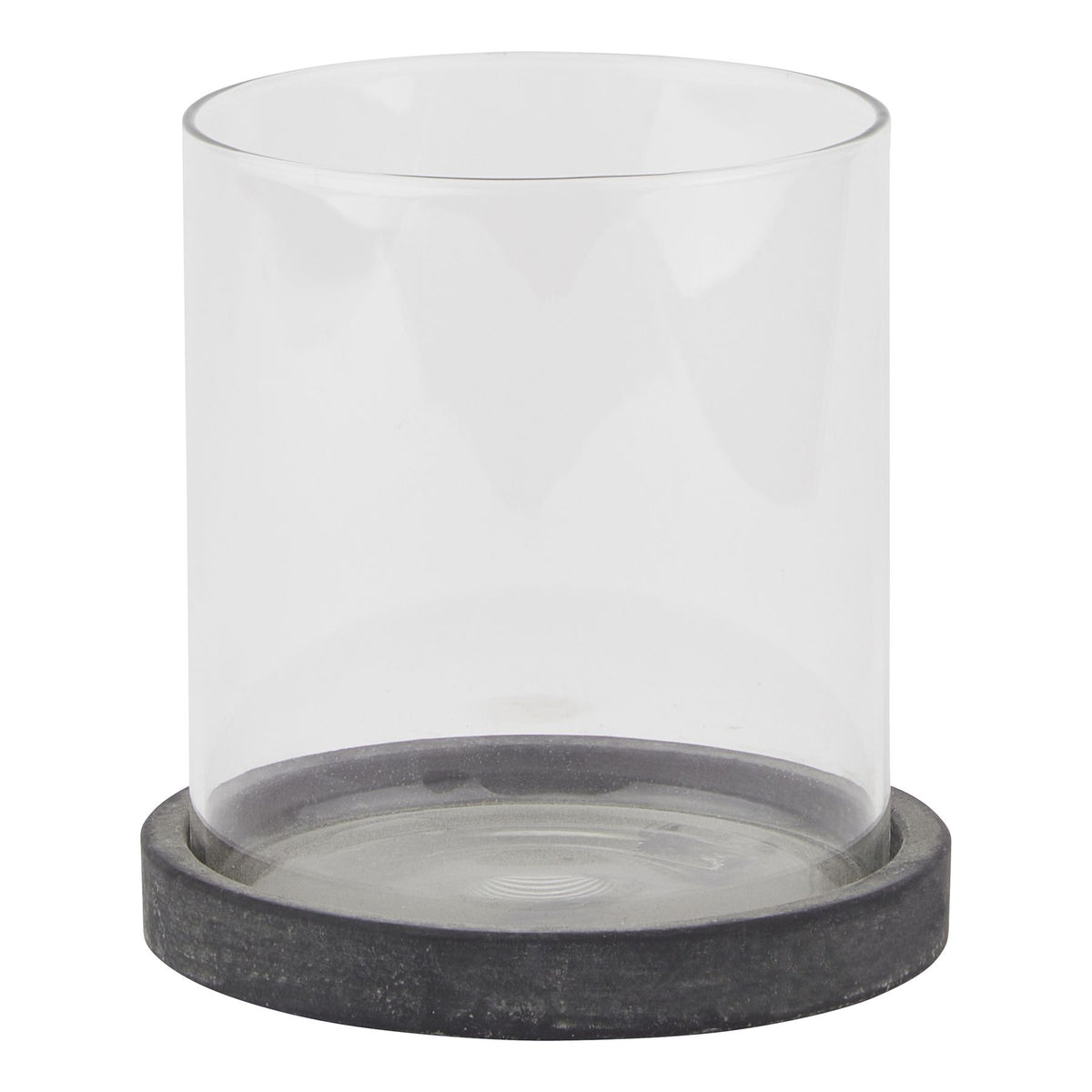 Amalfi Grey Hurricane Lantern in grey, made from ceramic and glass