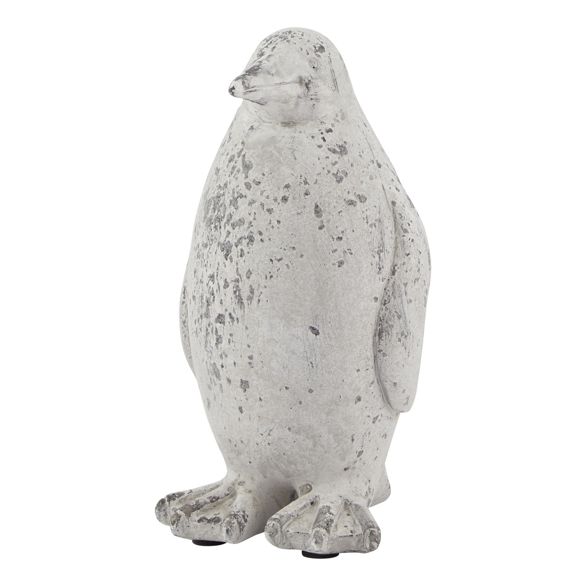 Small Grey Stone Effect Penguin Statue in grey, made from ceramic