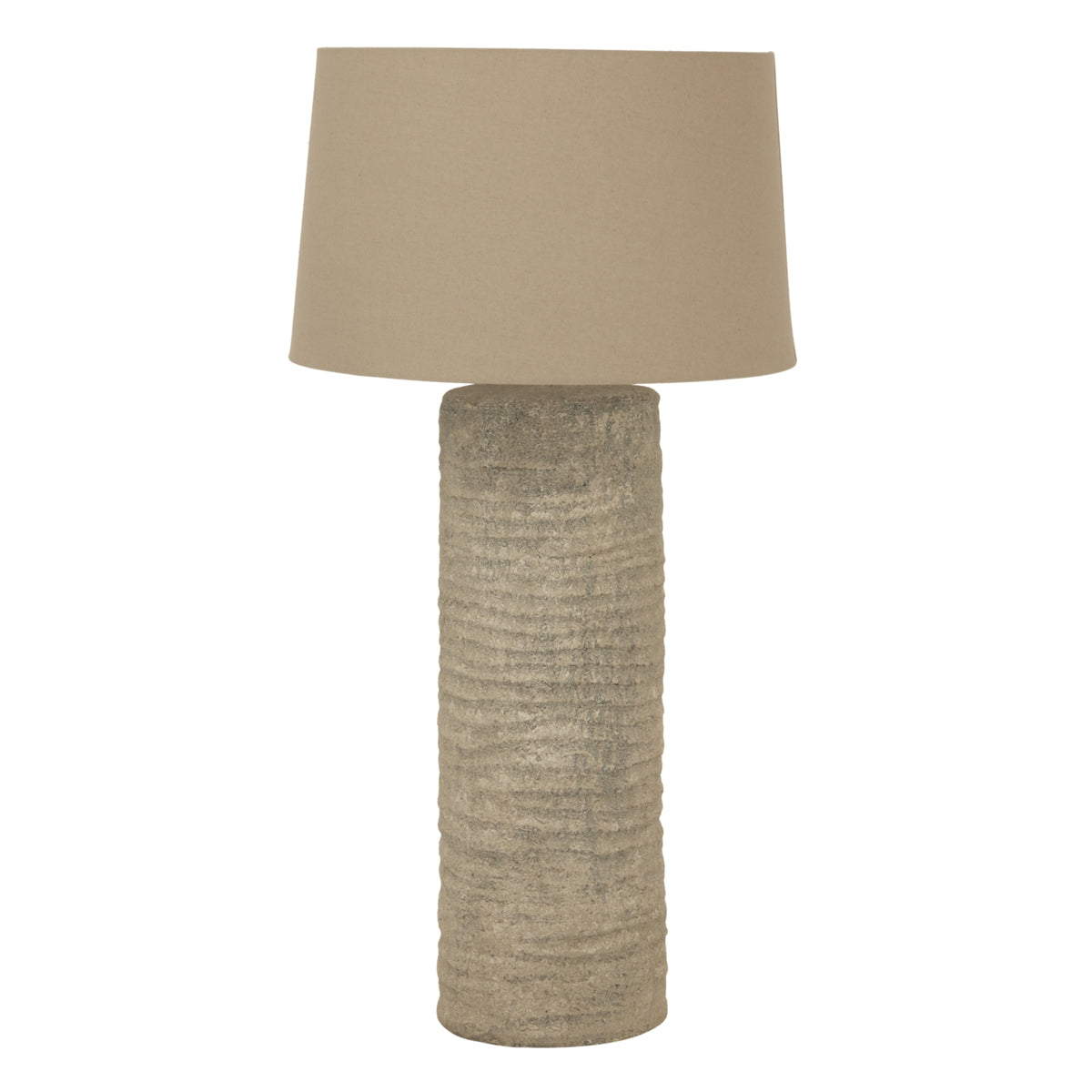 Tall Tuscan Grey Lamp in grey, made from ceramic