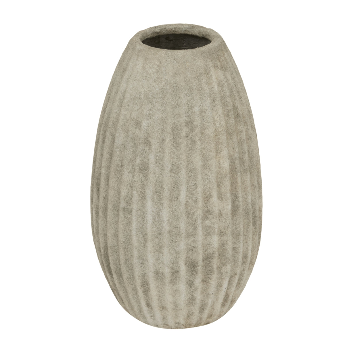 Catania Large Olpe Vase in light grey, made from ceramic