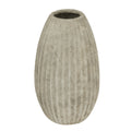 Catania Large Olpe Vase CERAMIC in light grey displayed on a console table, luxury home decor