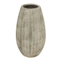 Catania Medium Olpe Vase CERAMIC in light grey displayed on a console table, luxury home decor