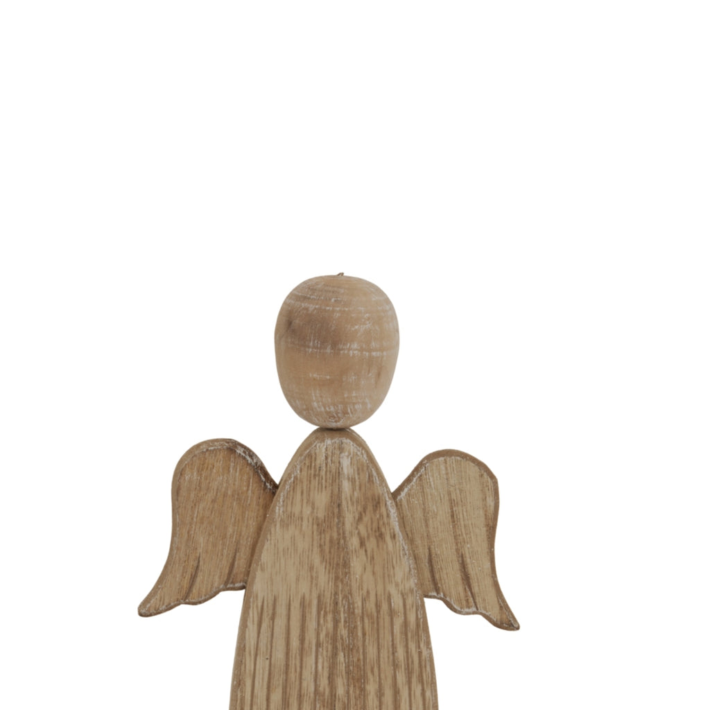 Large Natural Rustic Angel in natural wood finish