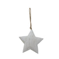 Whitewashed Rustic Hanging Star in whitewashed finish