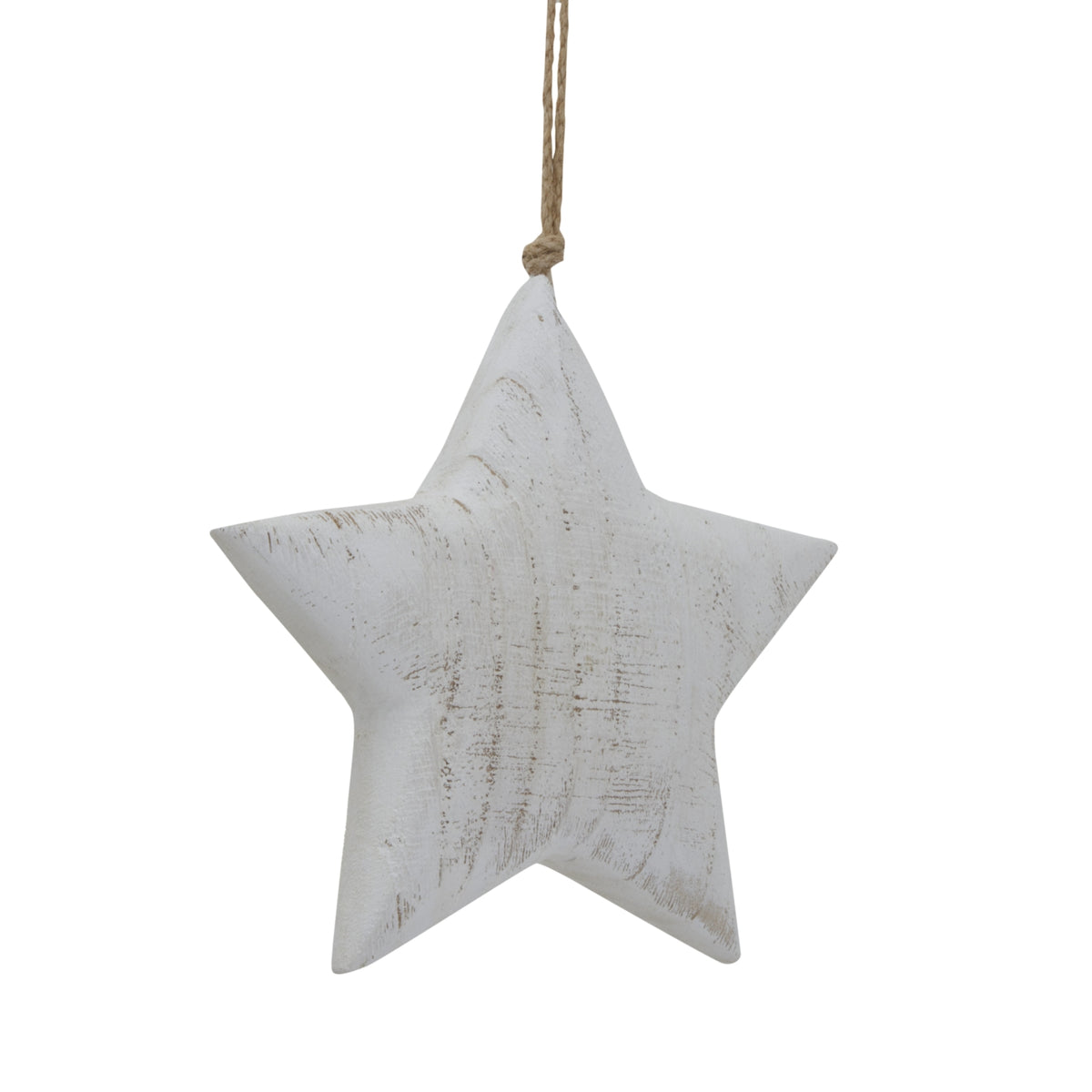 Large Whitewashed Rustic Hanging Star