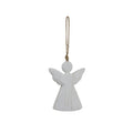 Whitewashed Rustic Hanging Angel in whitewashed finish