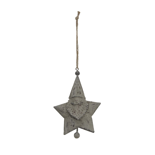 Rustic Hanging Santa Star