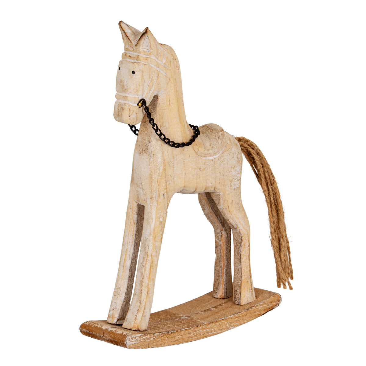 Natural Rustic Rocking Horse in natural wood finish