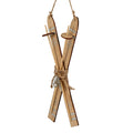 Large Natural Rustic Crossed Skis