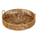 Large Loop Handle Tray WICKER Gifts & Accessories in brown styled interior setting, luxury home decor