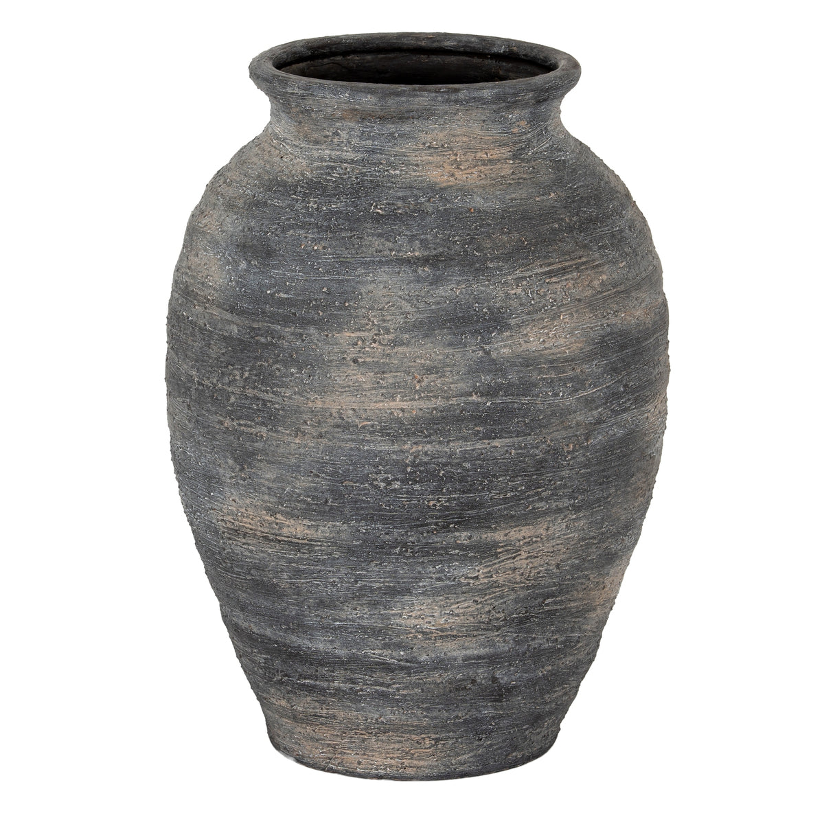 Marra Medium Olpe Vase in black, made from ceramic