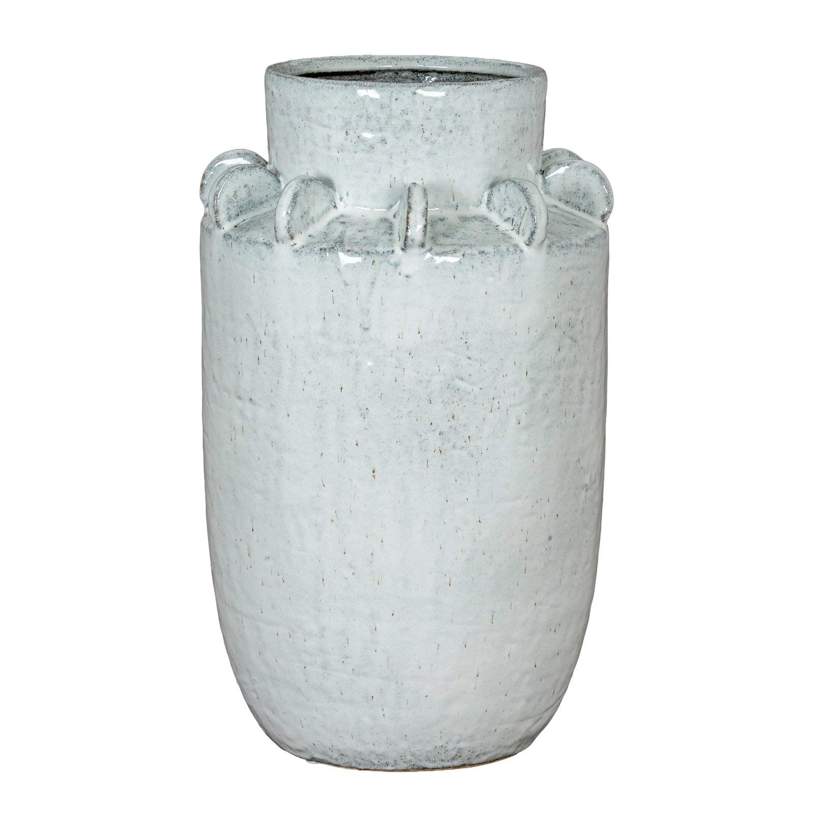Dara Large Hydria Vase CERAMIC in white displayed on a console table, luxury home decor