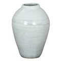 Kemi Large Olpe Vase CERAMIC in white displayed on a console table, luxury home decor