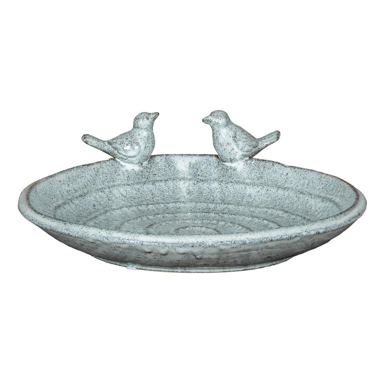 Eira Bird Bath in white, made from ceramic