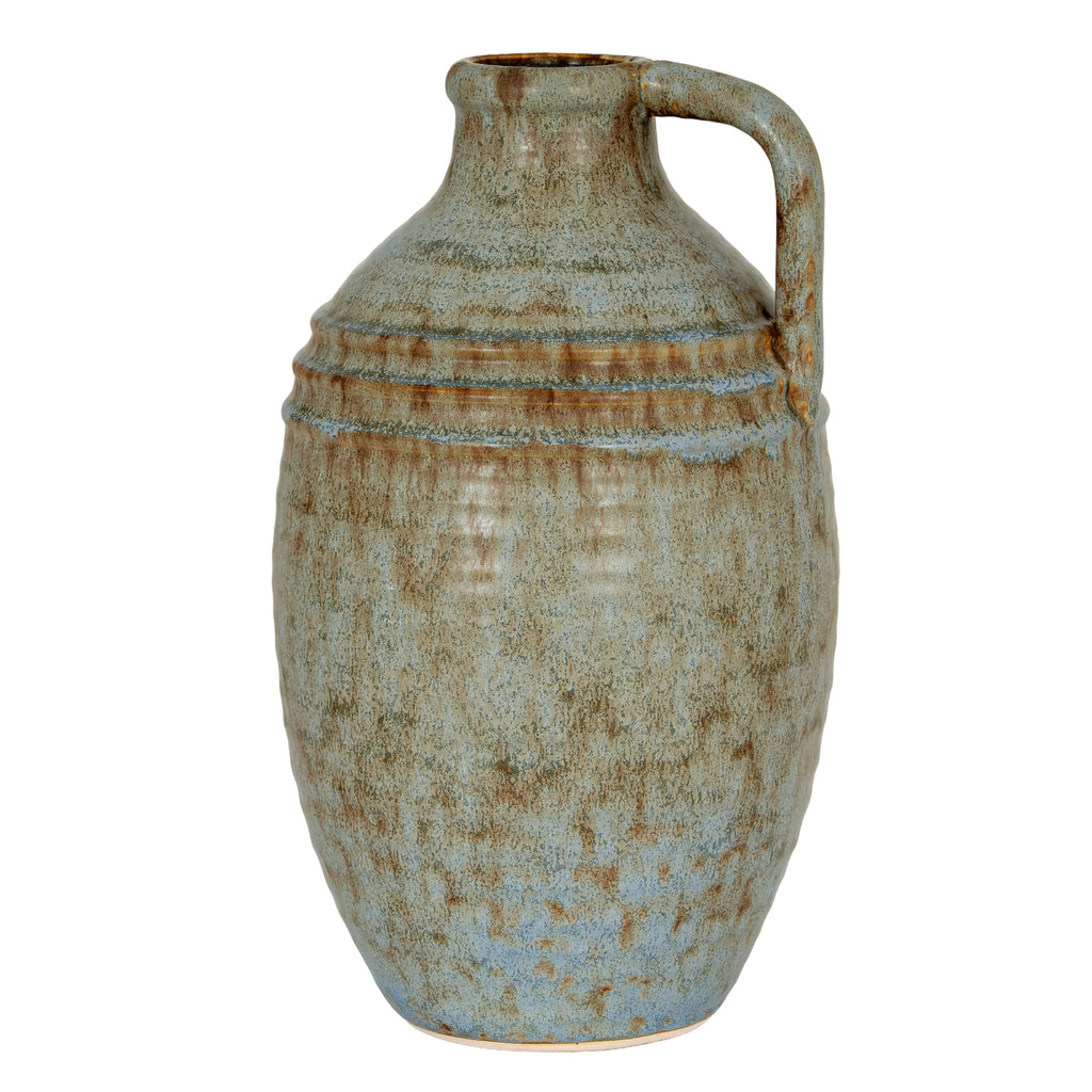 Capella Krater Bottle Vase in grey, made from ceramic