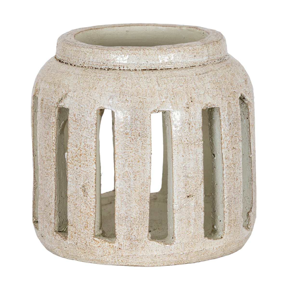 Tarn Collection Medium Candle Holder in white, made from ceramic