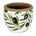 Verdal Olive Small Planter in white, made from ceramic