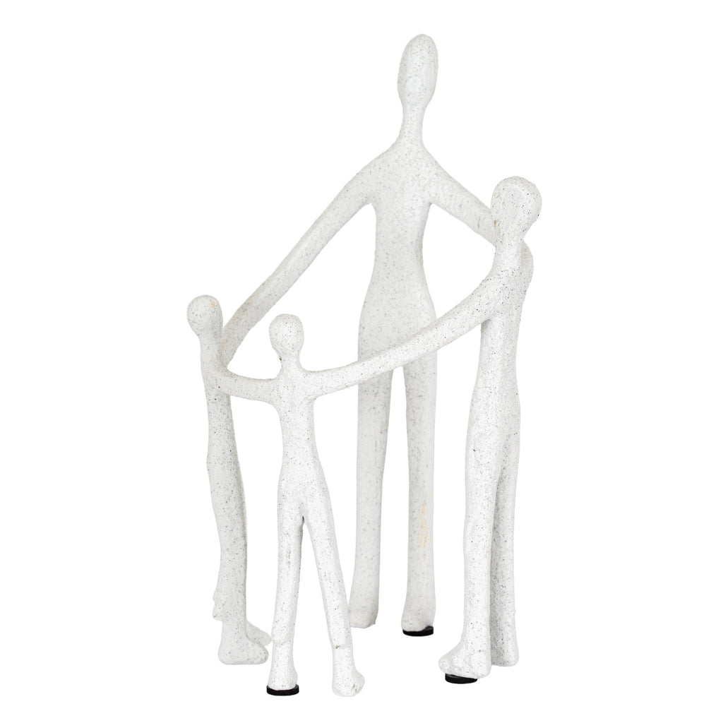 Kin Medium Family Ornament in white, made from ceramic