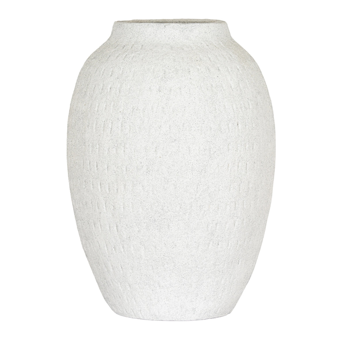 Ashen Large Tall Vase in white, made from ceramic