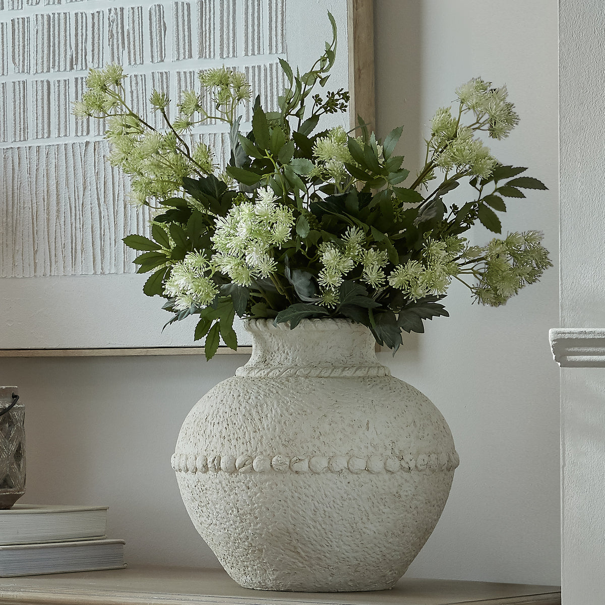 Medium Olympia Terracotta Vase in white