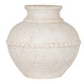 Large Olympia Terracotta Vase CERAMIC in white displayed on a console table, luxury home decor