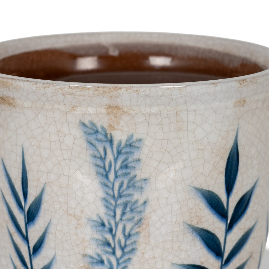 Small Blue Flora Planter Pot Default Title