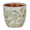 Small Green Clover Planter Pot CERAMIC Gifts & Accessories in white styled interior setting, luxury home decor