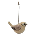 Wooden Winter Bird Decoration in winter-toned finish